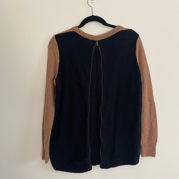 Madewell Backzip Pullover Sweater in Color Block - Picture 5 of 6
